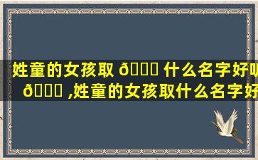 姓童的女孩取 🐋 什么名字好听 🕊 ,姓童的女孩取什么名字好听两个字